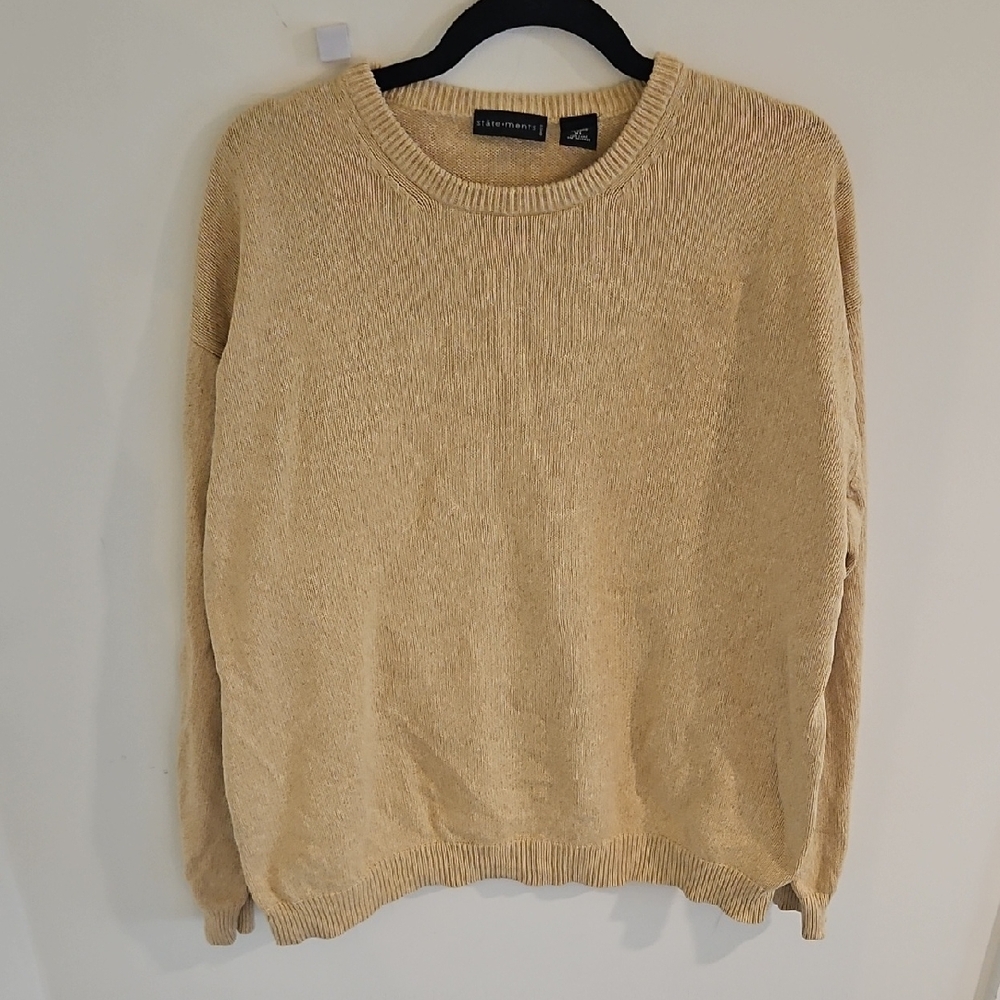 Statements Butter Yellow 100% Cotton Sweater XL
